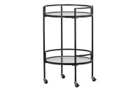 Zora Trolley Metaal/glas Zwart