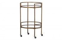 Zora Trolley Metaal/glas Antique Brass