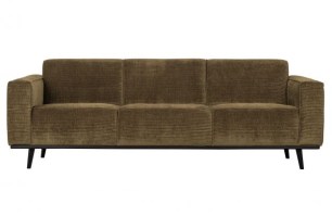 Statement 3-zits Bank 230 Cm Brede Platte Rib Rock