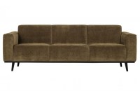 Statement 3-zits Bank 230 Cm Brede Platte Rib Rock