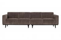 Statement 4-zits Bank 280 Cm Platte Brede Rib Taupe