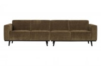 Statement 4-zits Bank 280 Cm Platte Brede Rib Rock