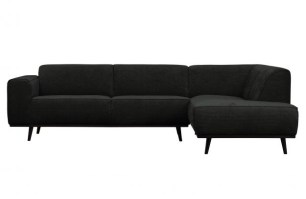 Statement Hoekbank Rechts Platte Brede Rib Graphite
