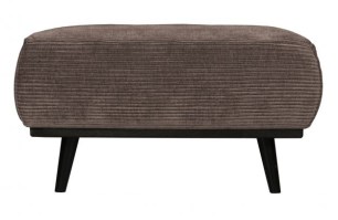 Statement Hocker Brede Platte Rib Taupe 80x55cm