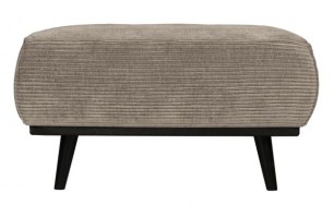 Statement Hocker Brede Platte Rib Clay