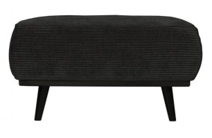 Statement Hocker Brede Platte Rib Graphite