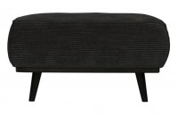 Statement Hocker Brede Platte Rib Graphite