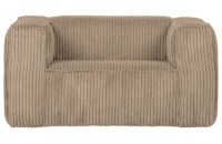 Bean Fauteuil Grove Ribstof Travertin