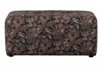 Caleidoscoop Poef Printed Velvet Bq Zwart