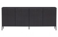 New Gravure Dressoir 200 Cm Grenen Zwart  [fsc]