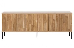 New Gravure Tv Meubel 150 Cm Eiken Blanke Lak  [fsc]