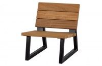 Banco Outdoor Fauteuil Hout Naturel / Metaal [fsc]