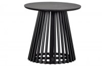 Slats High Bijzettafel Hout Zwart 48x50