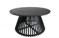 Slats Low Salontafel Hout Zwart