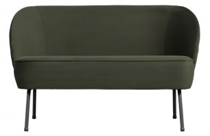 Vogue 2-zits Bankje Fluweel Onyx