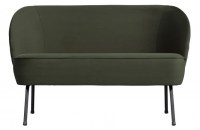 Vogue 2-zits Bankje Fluweel Onyx