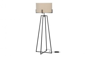 Holly Vloerlamp Zwart/naturel