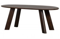 Roundly Eettafel/bureau Mangohout Walnoot 200x100