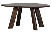 Roundly Eettafel/bureau Mangohout Walnoot 160x110