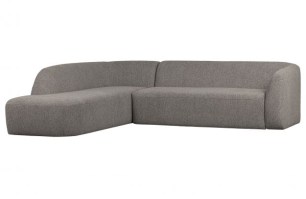 Sloping Hoekbank Links Grijs Melange