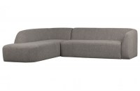 Sloping Hoekbank Links Grijs Melange
