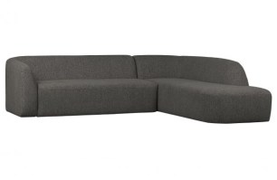 Sloping Hoekbank Rechts Grijs/zwart Melange