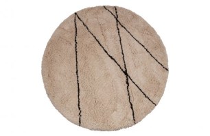 Cleo vloerkleed rond met streep off white ø200cm