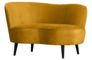 Sara Lounge Fauteuil Links Fluweel Oker