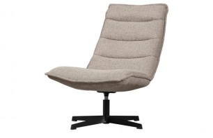 Nika draaifauteuil leerlook cognac