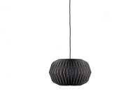 Globe Hanglamp Papier Naturel/zwart