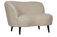 Sara lounge fauteuil links teddy off white
