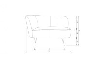Sara lounge fauteuil links teddy off white