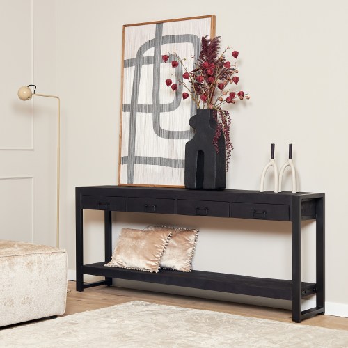 Sidetable Boaz black| 180 cm
