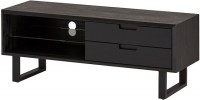 Tv dressoir 130 met 2 lades en 2 open vakken met glasplaat - Leonardo Collection Mysons