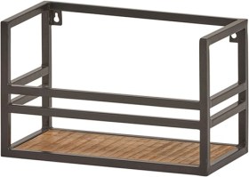 Wandrek metaal met mangohout liggend medium - New Bestseller Collection